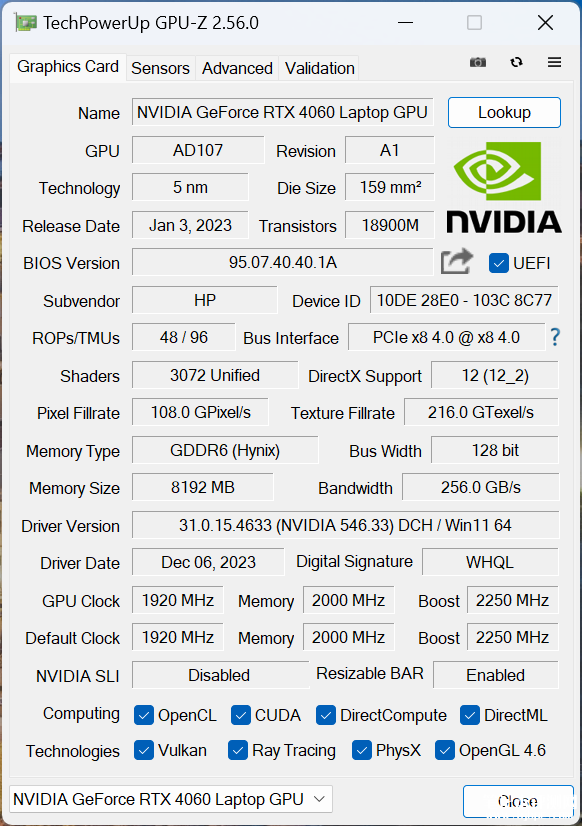 惠普OMEN暗影精灵10笔记本（i9 14900HX+RTX4060）评测，笔记本评测网（bjbpc.com）