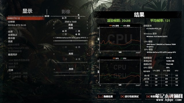 七彩虹COLORFIRE MEOW R15笔记本 (R7 8845HS+RTX4070）评测，笔记本评测网（bjbpc.com）