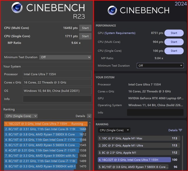 惠普暗影精灵10 SLIM笔记本(Ultra 7 155H+RTX4060)评测，笔记本评测网（bjbpc.com）