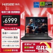 城市能效补贴 神舟战神T8 Pro(i7 14650HX+RTX4060)笔记本仅需6999元