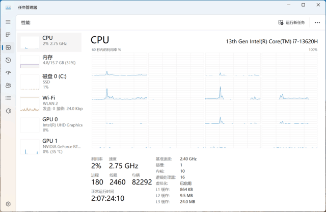 七彩虹隐星G15 24笔记本(i7 13620H+RTX4060）评测，笔记本评测网（bjbpc.com）