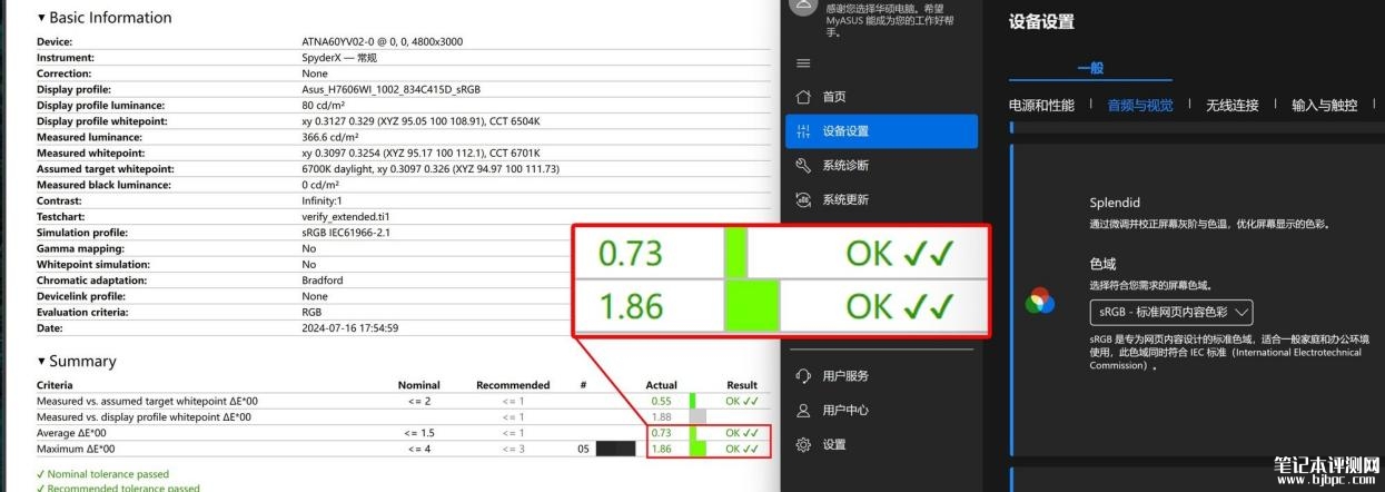 华硕ProArt创16 2024笔记本评测（AMD Ryzen AI 9 HX 370+RTX4070），笔记本评测网（bjbpc.com）