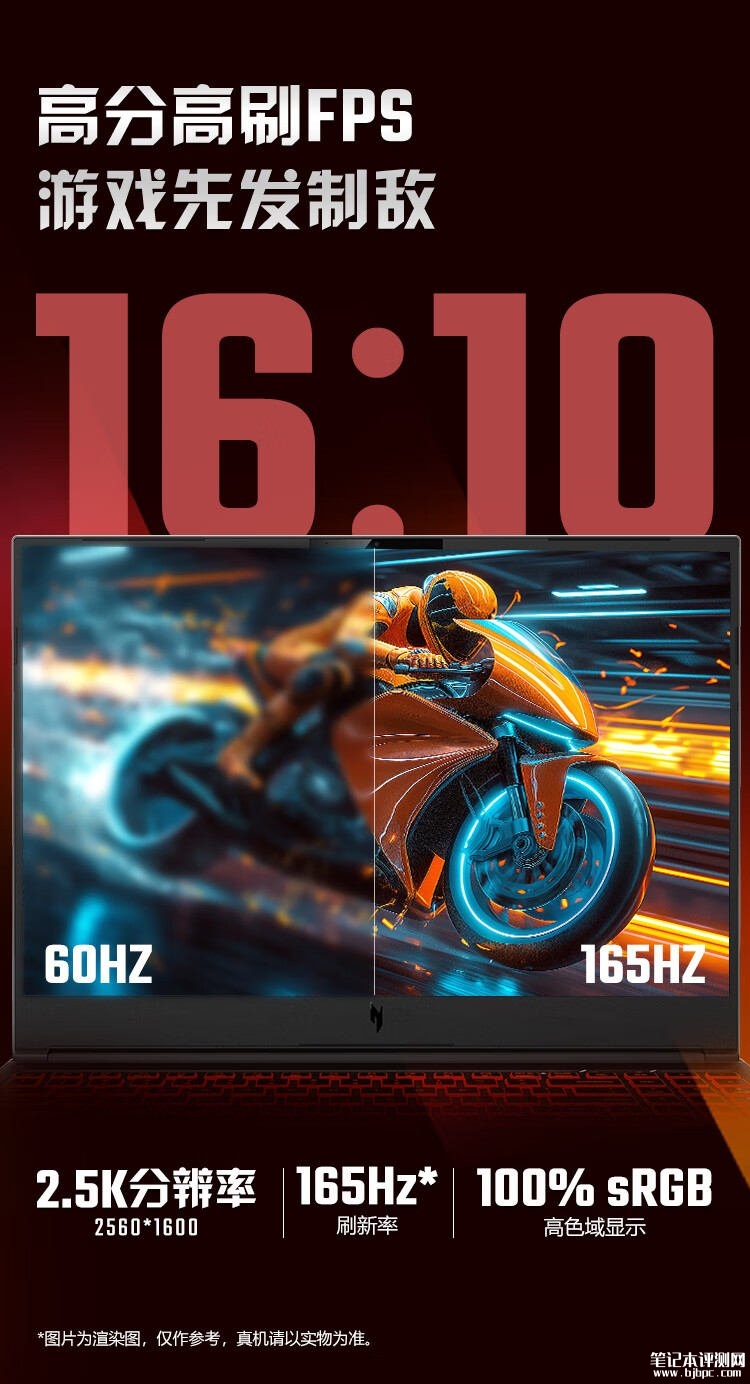 宏碁暗影骑士·擎6笔记本（i7-14650HX RTX4060 16G 1TB）评测，笔记本评测网（bjbpc.com）